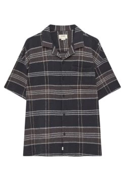 PULL & BEAR Short Sleeve Checked - Overhemd - Dark Blue -PULL BEAR Winkel d5879c1624844014a7f0bf7377e095a4