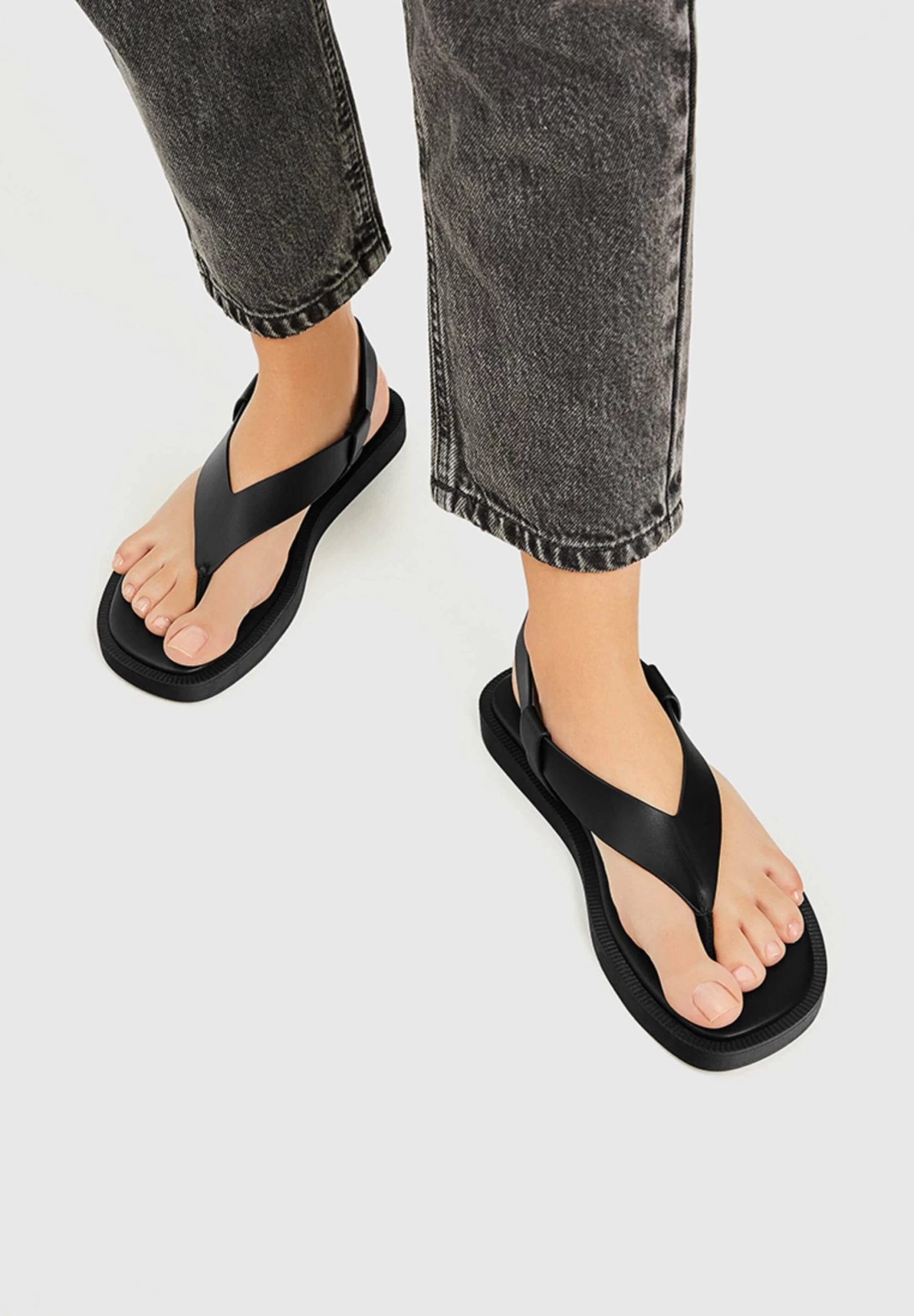 PULL & BEAR Urban - Teensandalen - Black 1 PULL & BEAR Urban - Teensandalen - Black
