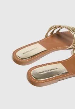 PULL & BEAR Strappy - Muiltjes - Gold Coloured -PULL BEAR Winkel d652858801db42018a3d122520d62e4a