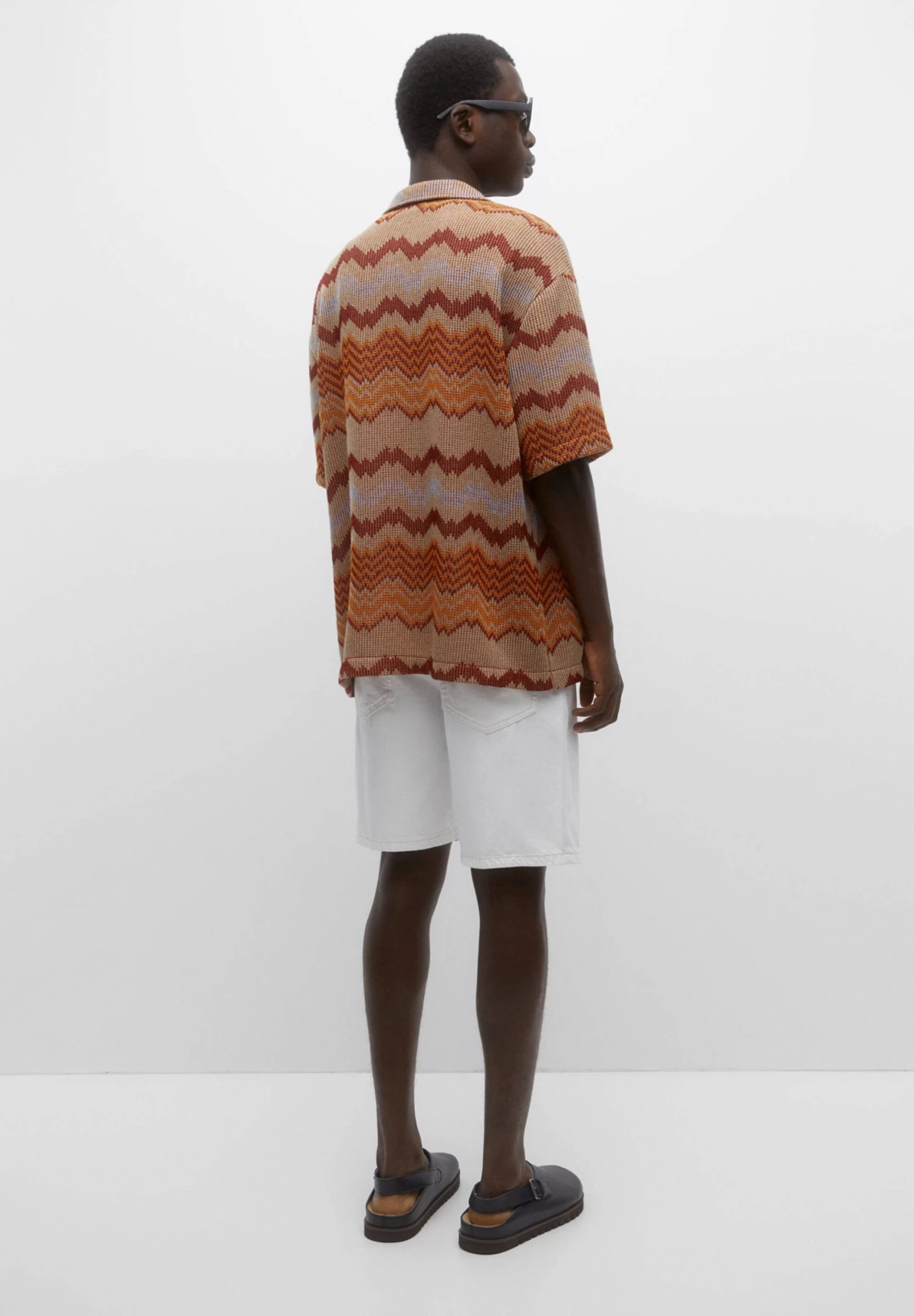 PULL & BEAR Geometric Print - Overhemd - Bordeaux 3 PULL & BEAR Geometric Print - Overhemd - Bordeaux - Afbeelding 3