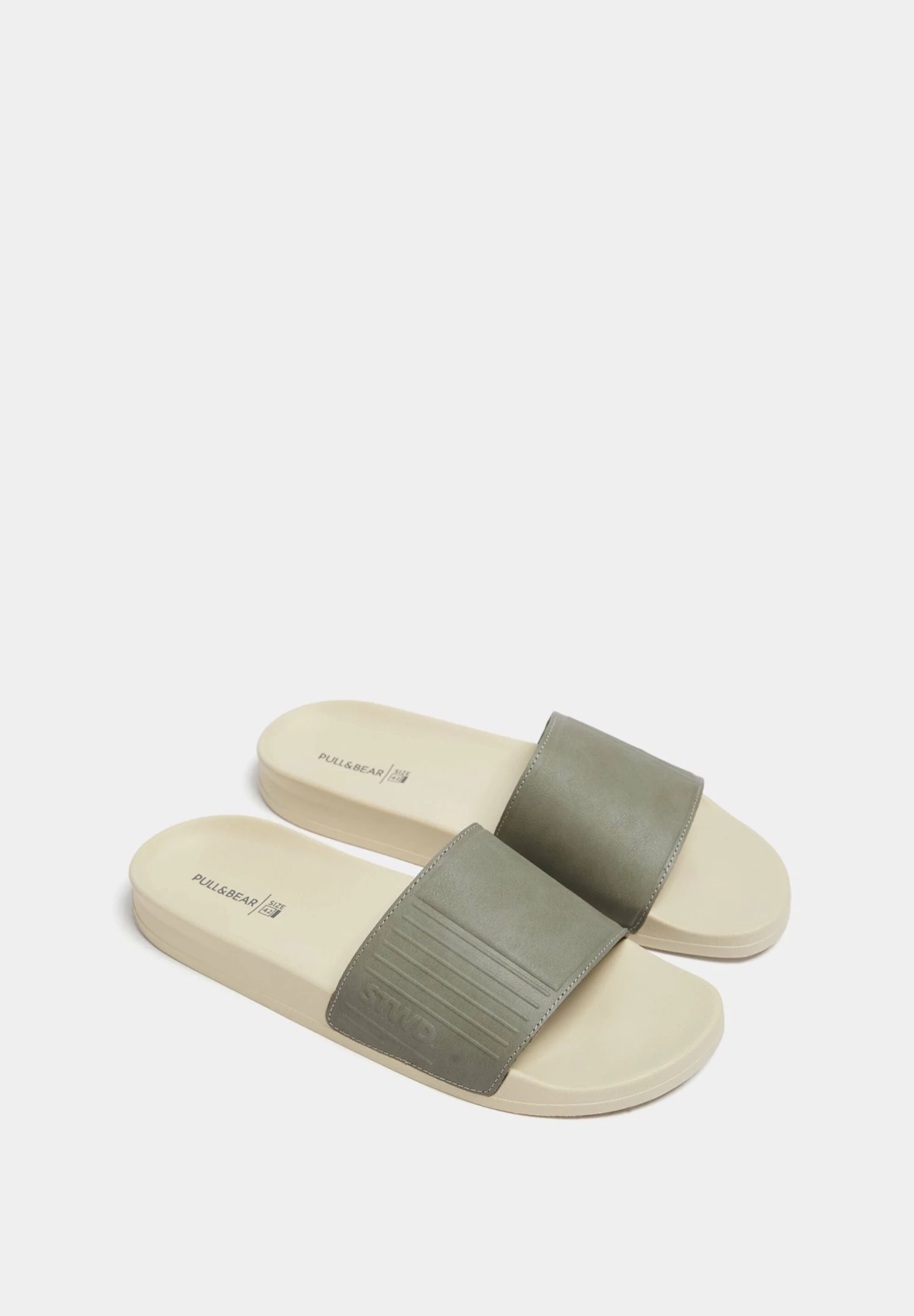 PULL & BEAR Bade - Badslippers - Mottled Beige 2 PULL & BEAR Bade - Badslippers - Mottled Beige - Afbeelding 2