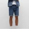 PULL & BEAR Jeansshort - Dark Blue Denim