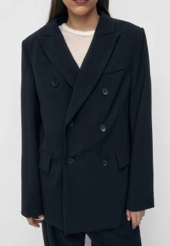 PULL & BEAR With Buttons - Halflange Jas - Dark Blue -PULL BEAR Winkel d740a48ffb424d73942eb8213cad59de