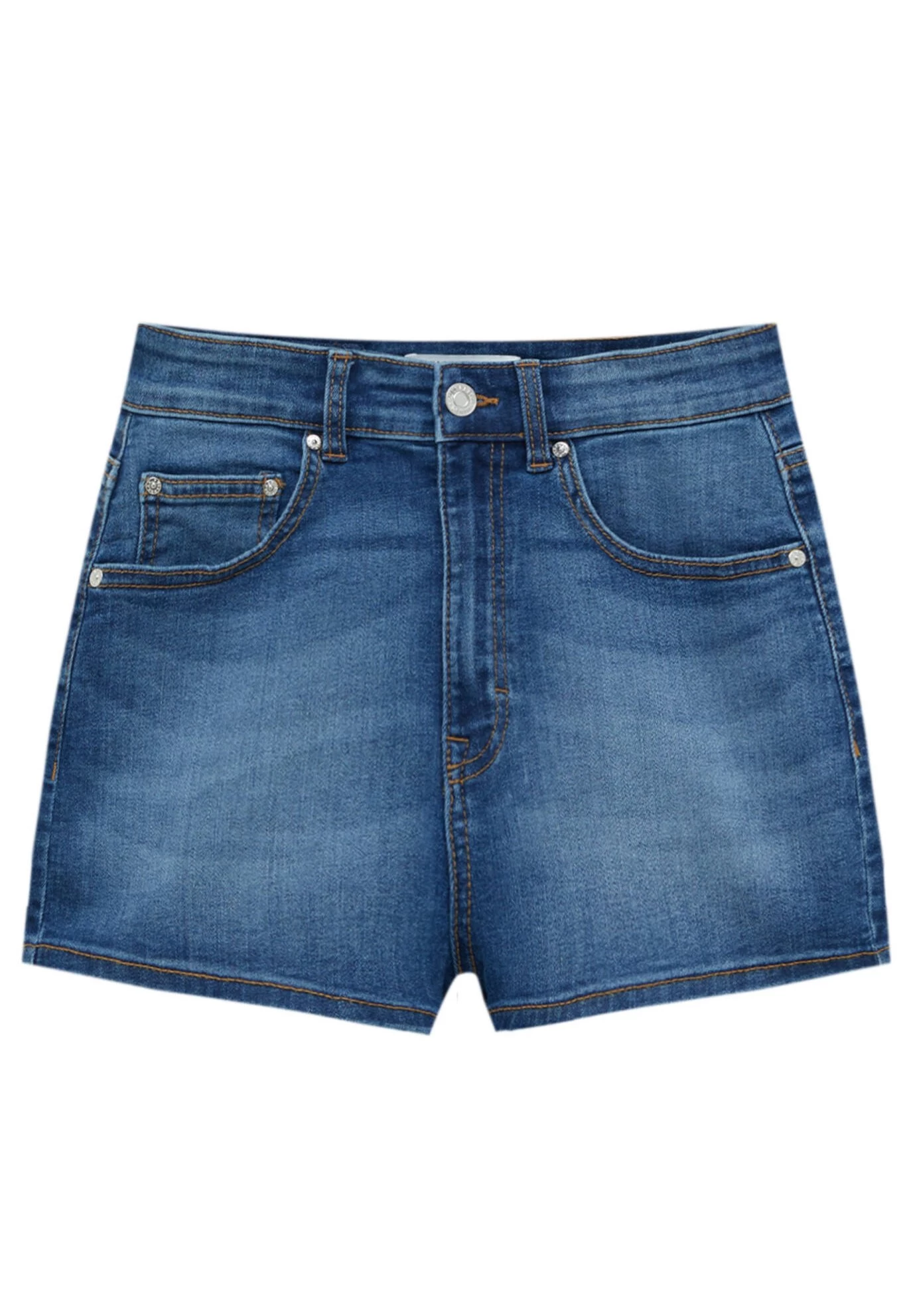 PULL & BEAR High Waist- Jeansshort - Bluegrey 6 PULL & BEAR High Waist- Jeansshort - Bluegrey - Afbeelding 6