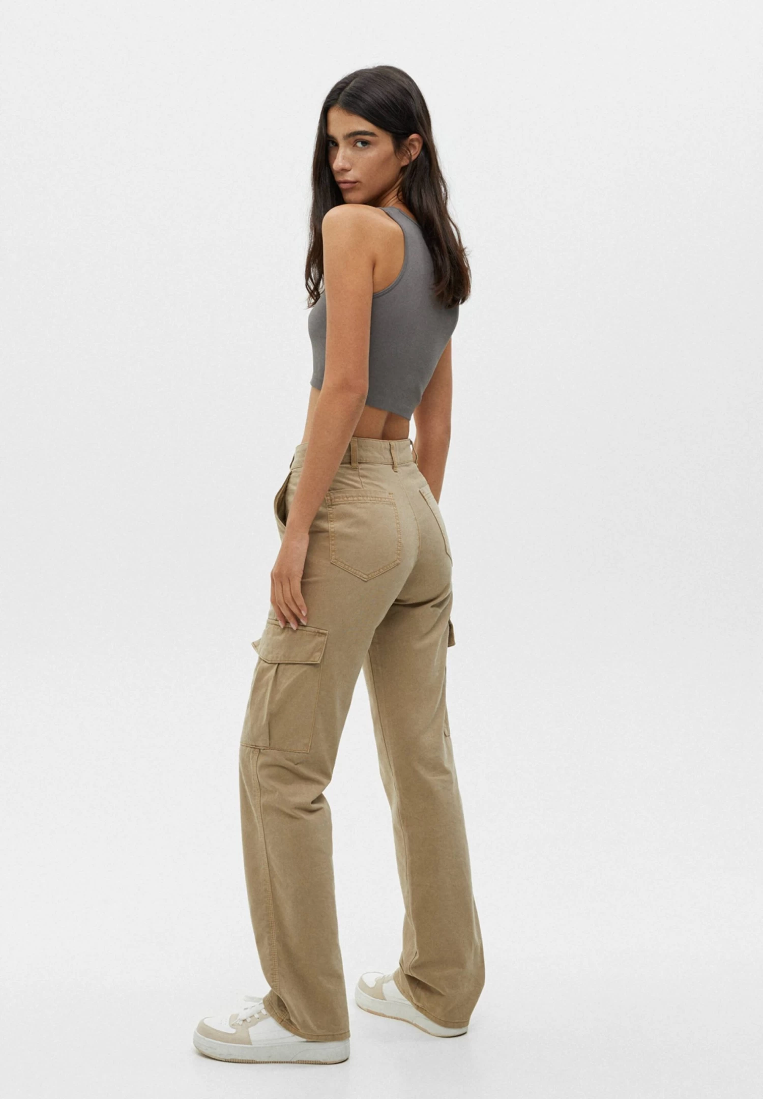 PULL & BEAR Cargobroek - Beige 3 PULL & BEAR Cargobroek - Beige - Afbeelding 3