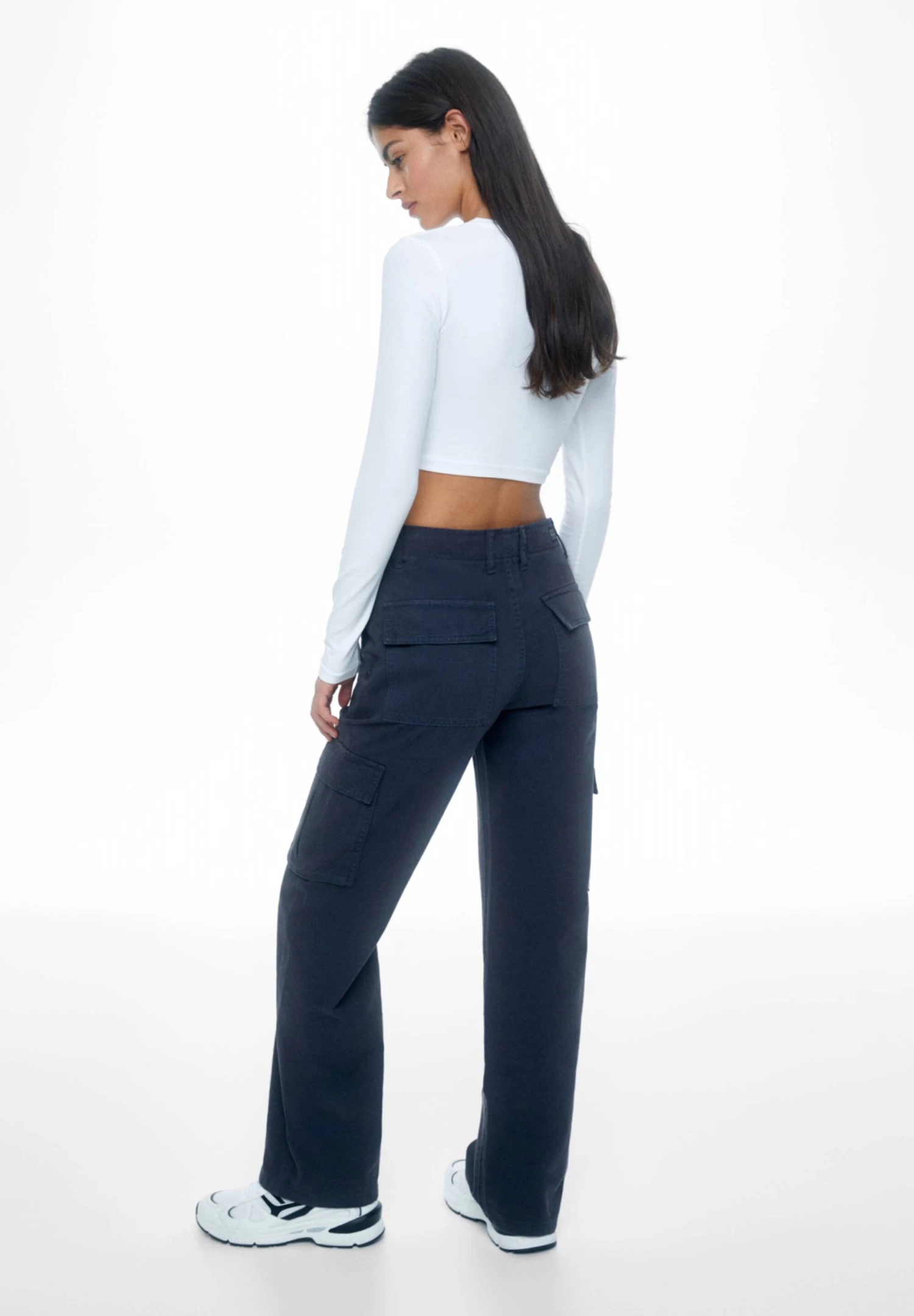 PULL & BEAR Straight-Fit - Cargobroek - Dark Blue 3 PULL & BEAR Straight-Fit - Cargobroek - Dark Blue - Afbeelding 3