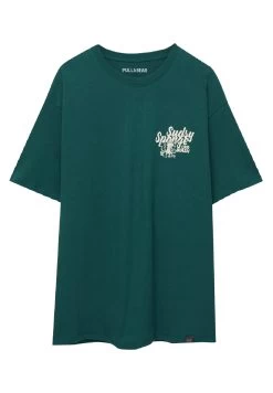 PULL & BEAR Short Sleeve Octopus- T-Shirt Print - Green -PULL BEAR Winkel d846bb3a55834293a8c7e046b11a293c