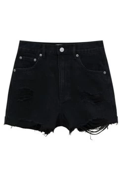 PULL & BEAR Ripped - Jeansshort - Mottled Black 12 PULL & BEAR Ripped - Jeansshort - Mottled Black -PULL BEAR Winkel d8ceabb1854347dc8322894d085b6339