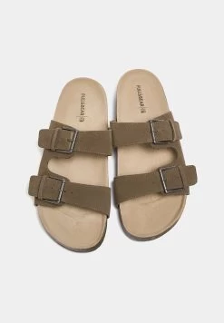 PULL & BEAR Double Buckle- Muiltjes - Brown -PULL BEAR Winkel d933c2e0291c4db3a9d7fdd209571dfe