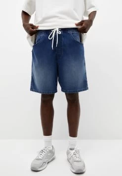 PULL & BEAR Bermuda Trunk - Jeansshort - Blue Denim