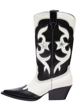 PULL & BEAR Embellished - Cowboy-/Bikerlaarzen - Mottled Beige