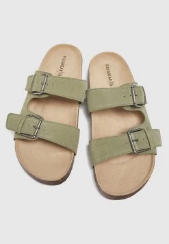 PULL & BEAR Double Buckle- Muiltjes - Green -PULL BEAR Winkel df259cdbe36c46f7913bb6383ad6be6f