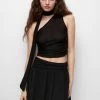 PULL & BEAR Asymmetric Mini- Minirok - Black