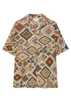 PULL & BEAR Ochre Geometric Print - Overhemd - Ochre -PULL BEAR Winkel e05668e922c74070aaf3d82c7c442c79
