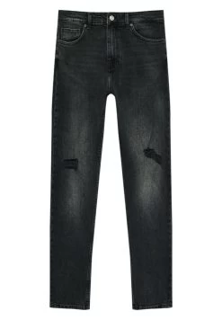 PULL & BEAR Ripped - Straight Leg Jeans - Mottled Black -PULL BEAR Winkel e25528b493e1466a980b566ad3476569