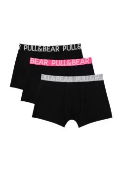 PULL & BEAR 3-Pack Of Logo - Onderbroeken - Black