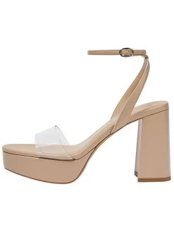 PULL & BEAR Plateau-Mit Absatz Aus - Sandalen Met Plateauzool - Transparent