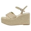 PULL & BEAR With Criss-Cross Straps - Sandalen Met Sleehak - Beige