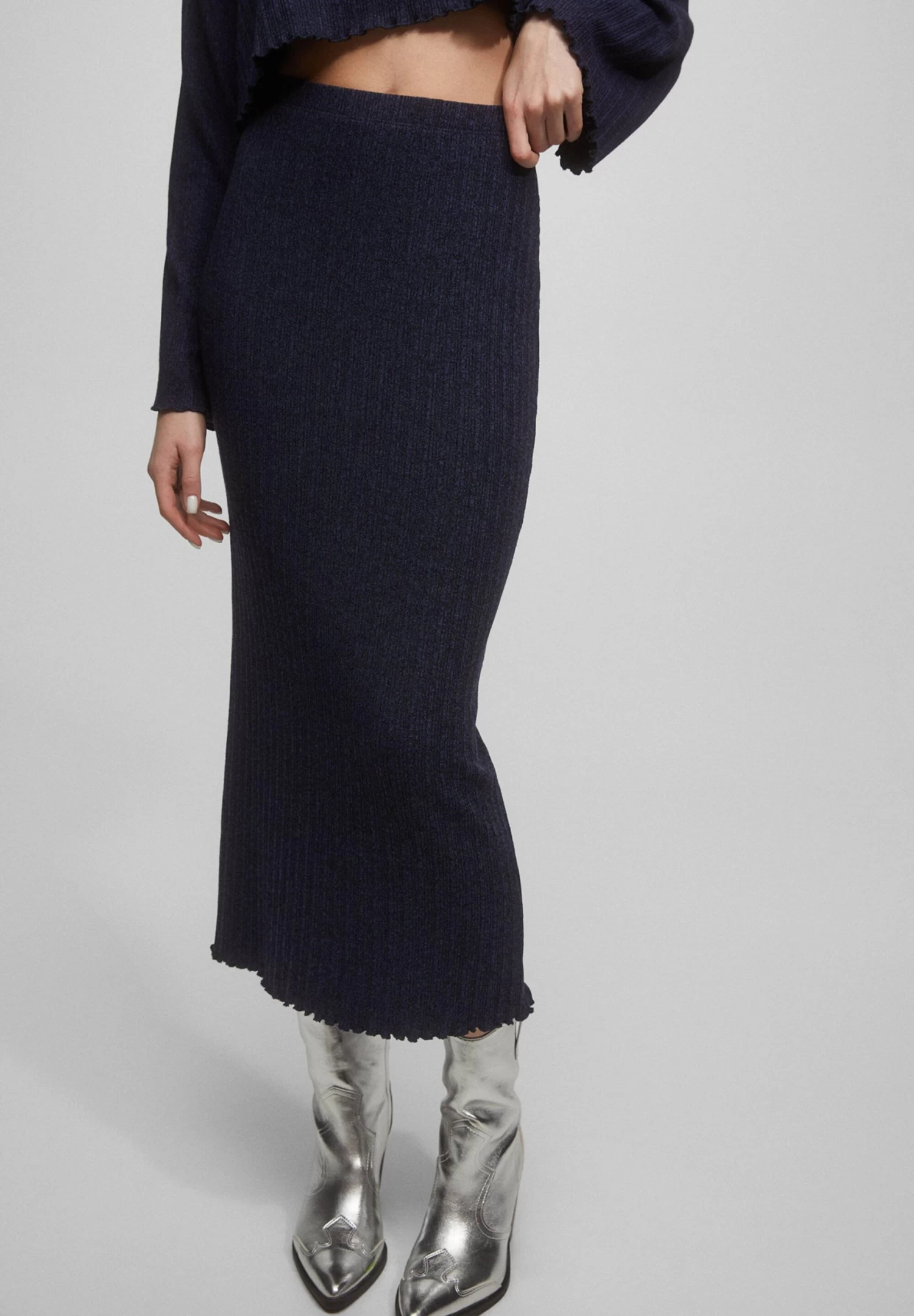 PULL & BEAR Kokerrok - Blue Denim 1 PULL & BEAR Kokerrok - Blue Denim