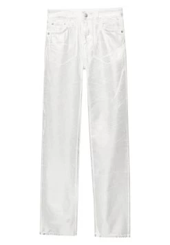 PULL & BEAR Metallic - Straight Leg Jeans - Silver Coloured -PULL BEAR Winkel e656b0b69b3746dc87ea04253c9b5cc6