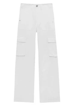 PULL & BEAR Straight-Fit - Cargobroek - White -PULL BEAR Winkel e70684c290fa48f0b1af4a054e8041a0
