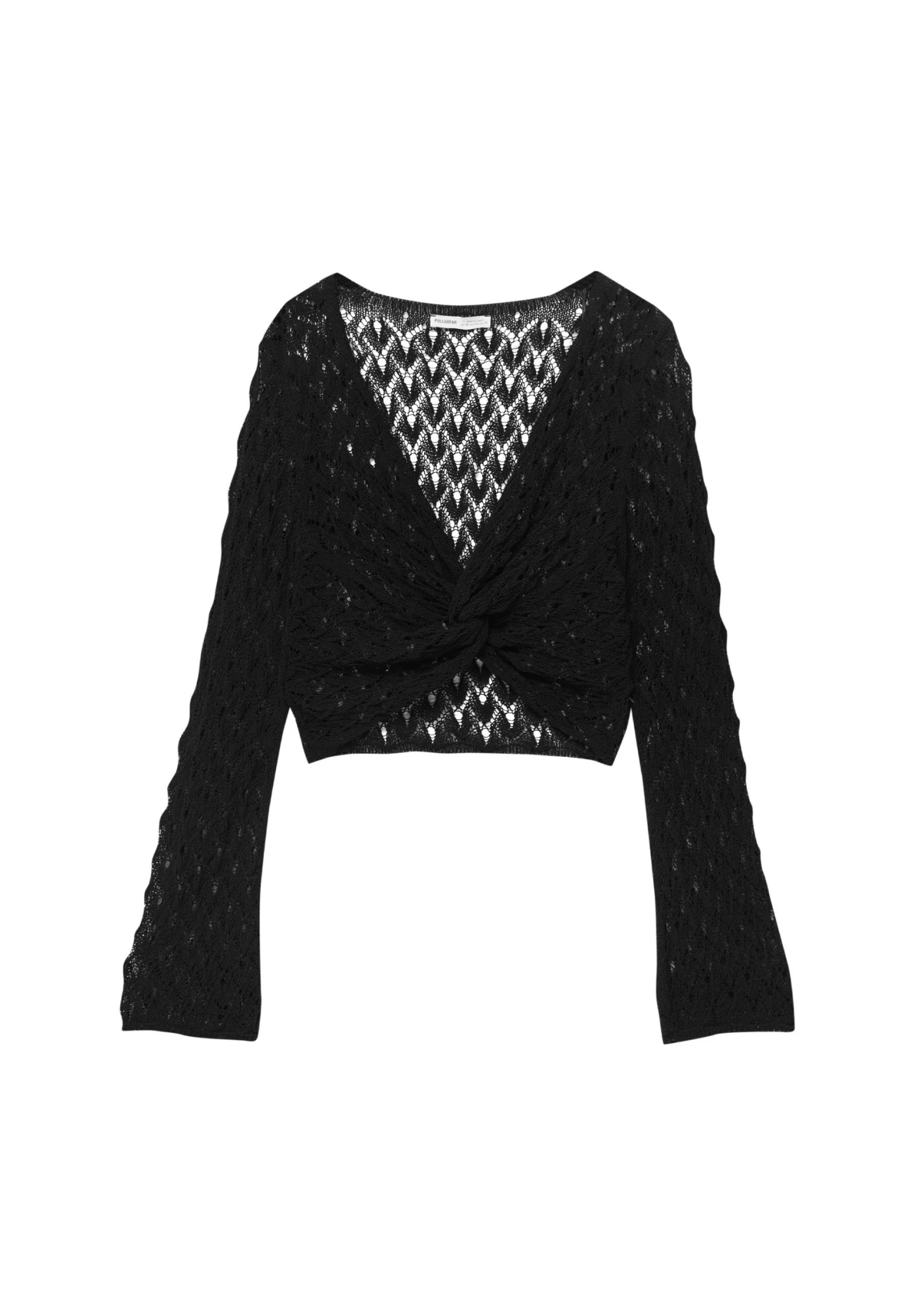 PULL & BEAR Front Knot-Open - Trui - Black 5 PULL & BEAR Front Knot-Open - Trui - Black - Afbeelding 5