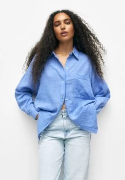 PULL & BEAR Rustic Oversized- Overhemdblouse - Blue