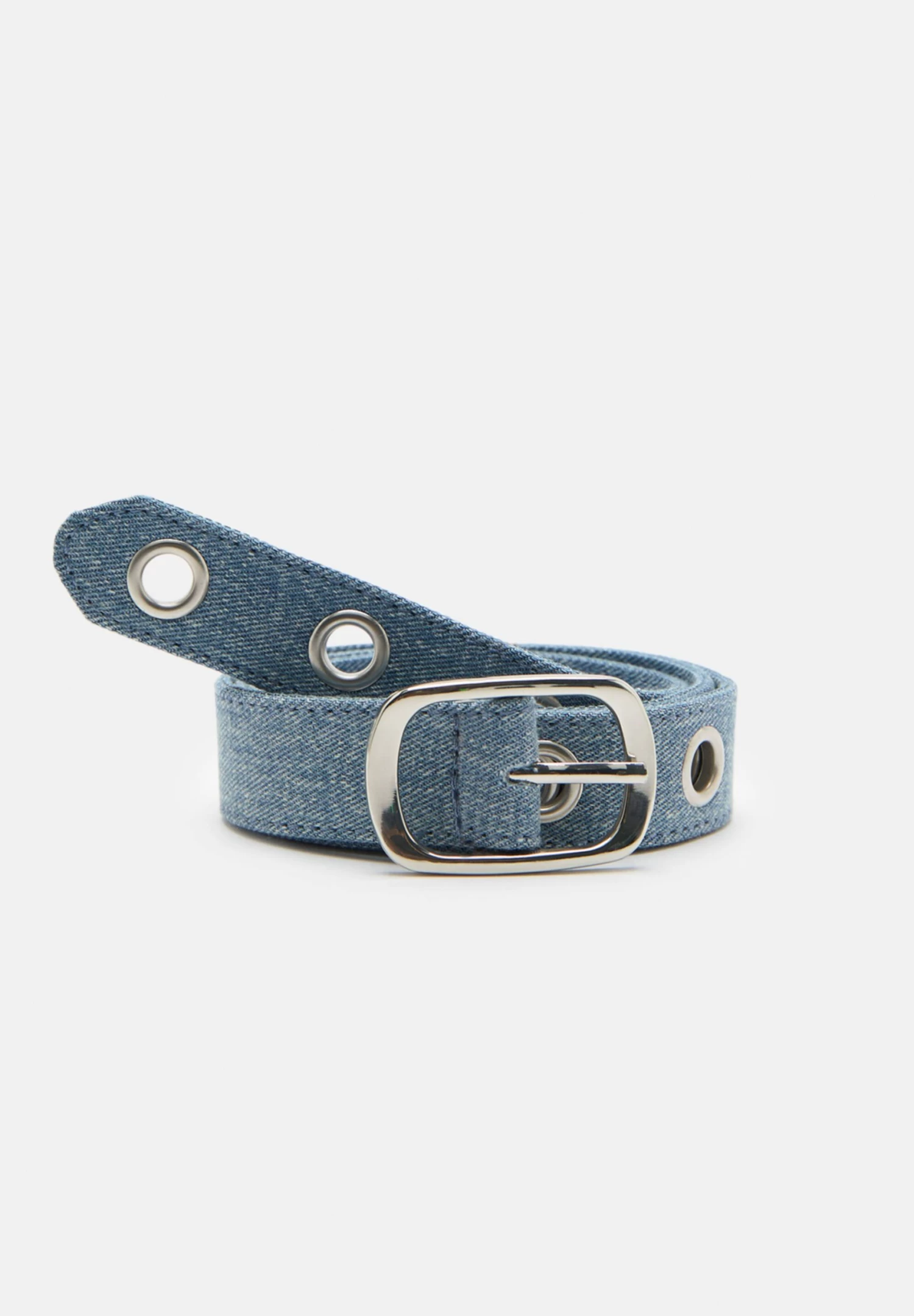 PULL & BEAR With Eyelets - Riem - Blue Denim 5 PULL & BEAR With Eyelets - Riem - Blue Denim - Afbeelding 5