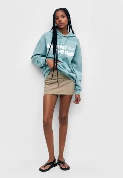 PULL & BEAR Printed- Hoodie - Green -PULL BEAR Winkel ea4b62557e7a44c8bdf19db249284315