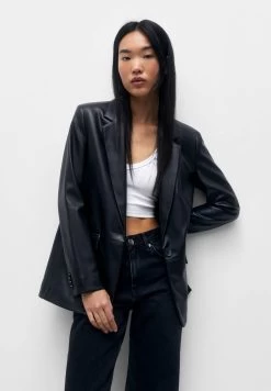 PULL & BEAR Basic - Imitatieleren Jas - Mottled Black 16 PULL & BEAR Basic - Imitatieleren Jas - Mottled Black -PULL BEAR Winkel ea6c3d55b36742d3b110038f86e98843