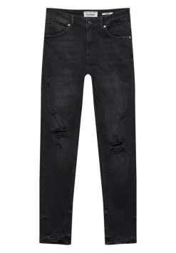 PULL & BEAR Ripped Carrot Fit - Slim Fit Jeans - Black -PULL BEAR Winkel eacf679c33a3478fbd5290048b162287