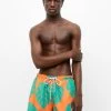 PULL & BEAR Palm Tree Print - Zwemshorts - Orange