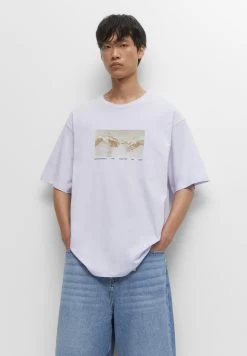 PULL & BEAR The Creation Of Adam - T-Shirt Print - Lilac -PULL BEAR Winkel ec385d01698641ceb573988bf211a349