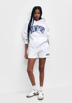 PULL & BEAR Newport Varsity - Hoodie - White -PULL BEAR Winkel ec9e7e0248f349eca30e1c8649461f6d