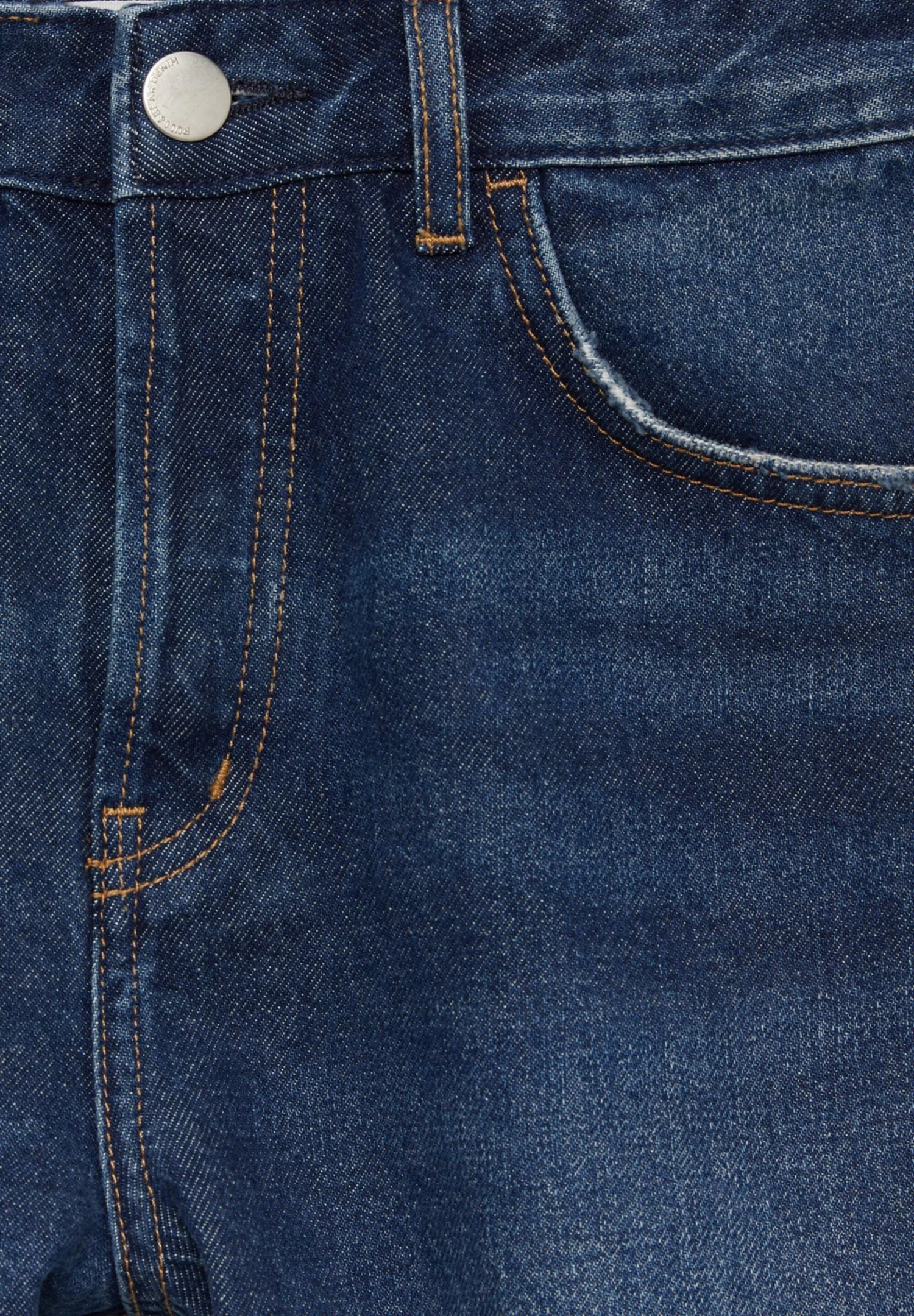 PULL & BEAR High Waist - Straight Leg Jeans - Metallic Blue 8 PULL & BEAR High Waist - Straight Leg Jeans - Metallic Blue - Afbeelding 8