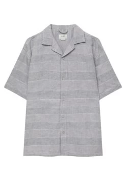 PULL & BEAR Short Sleeve Rustic- Overhemd - Grey -PULL BEAR Winkel ed81da35f82d4cd5b4c212b994b07424