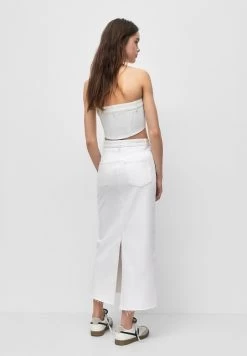 PULL & BEAR Long Denim Skirt - Kokerrok - White 8 PULL & BEAR Long Denim Skirt - Kokerrok - White -PULL BEAR Winkel f11c275eaa79465389bcb038a298ea59