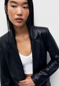 PULL & BEAR Basic - Imitatieleren Jas - Mottled Black 13 PULL & BEAR Basic - Imitatieleren Jas - Mottled Black -PULL BEAR Winkel f11dd0a640634dd5a424ce38ece58a35