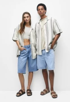 PULL & BEAR Short Sleeve Rustic - Overhemd - Beige