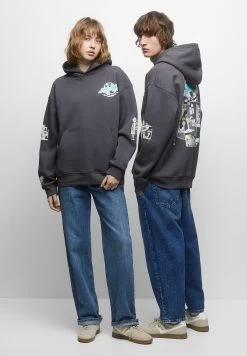 PULL & BEAR Rick & Morty - Hoodie - Grey