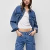 PULL & BEAR Jeansshort - Blue Denim