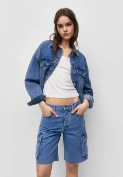 PULL & BEAR Jeansshort - Blue Denim