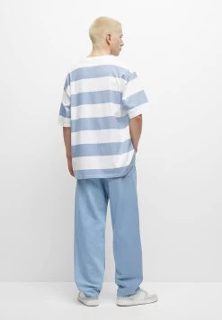 PULL & BEAR Striped Short Sleeve - T-Shirt Print - Blue -PULL BEAR Winkel f4a66f8ee41f4efeae93511fac735709