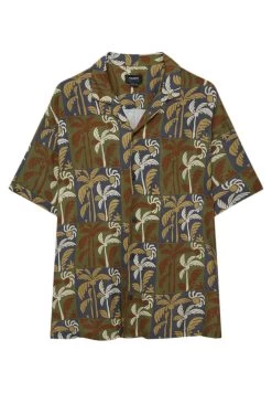 PULL & BEAR Short Sleeve Palm Tree- Overhemd - Dark Green -PULL BEAR Winkel f64d0d27afc54ae5b671df238acff6a8