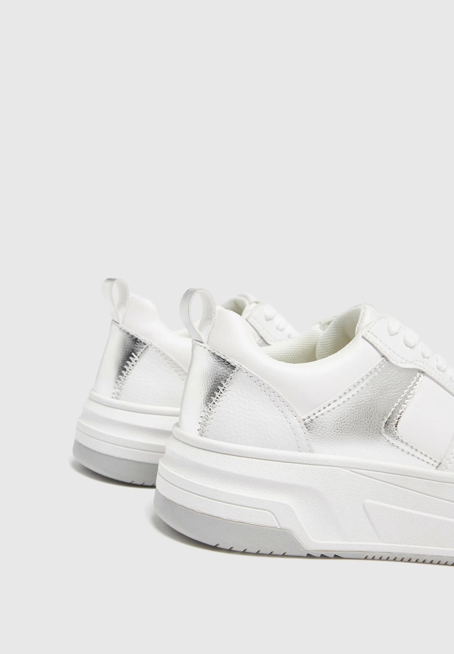 PULL & BEAR Sneakers Laag - Silver Coloured 5 PULL & BEAR Sneakers Laag - Silver Coloured - Afbeelding 5