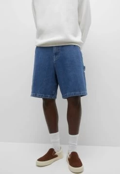 PULL & BEAR Carpenter Bermuda- Jeansshort - Blue Denim