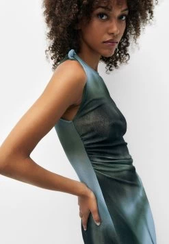 PULL & BEAR Long Tie-Dye- Maxi-Jurk - Green -PULL BEAR Winkel f8af87fe14dd486783f50e8ac5223424