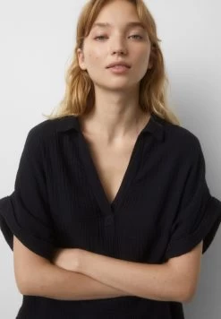 PULL & BEAR With Collar - Blouse - Black -PULL BEAR Winkel f95158f85dbb4747a11b279ad3dd0317