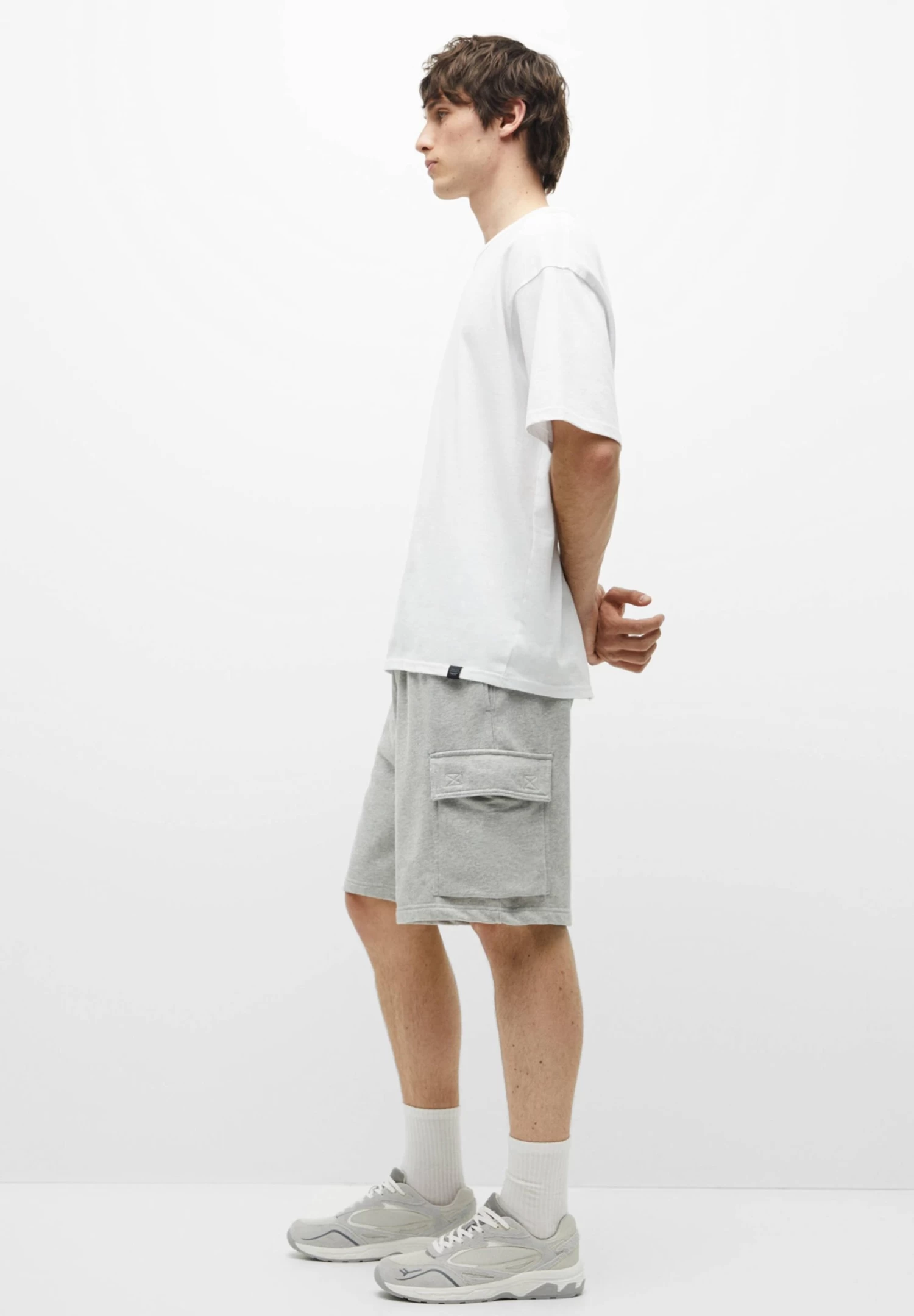 PULL & BEAR Bermuda Straight - Shorts - Grey 5 PULL & BEAR Bermuda Straight - Shorts - Grey - Afbeelding 5