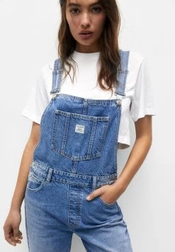 PULL & BEAR Basic- Tuinbroek - Blue Denim -PULL BEAR Winkel fa4cbc990ec045b099dd475f304829b2